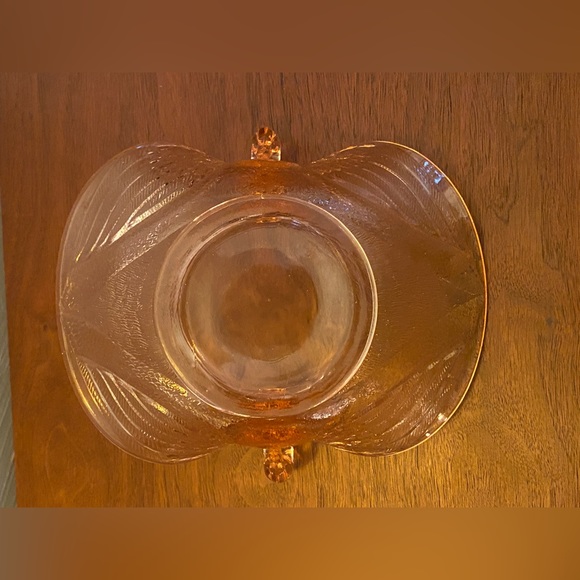 Depression Glass Pink Swan Dish - Picture 3 of 5